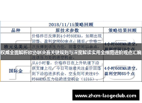 权威全面解析欧协联决赛关键规则与深度解读实用全指南进阶观点汇编